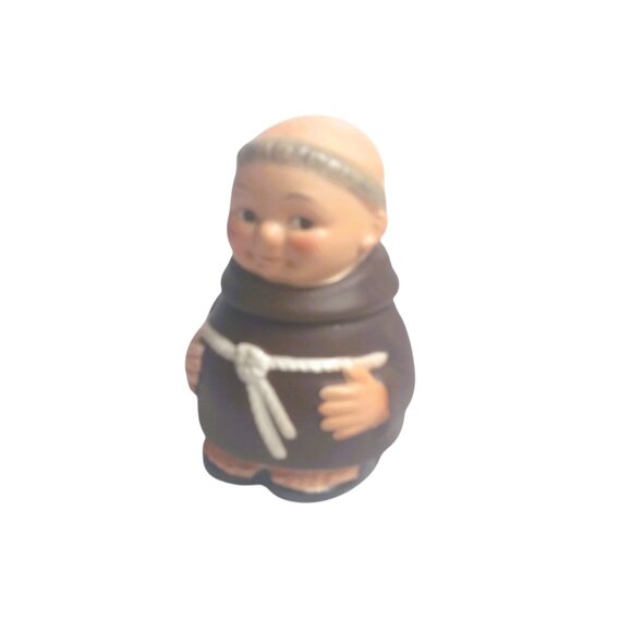 Vintage Goebel Friar Tuck-Condiment Jelly Mustard Monk Germany - M 42/A-No Spoon - Picture 1 of 13